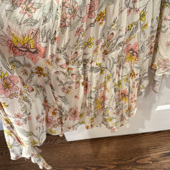 We The Free Floral Dress - Pastel Yellow and Pink - Picture 7 of 7